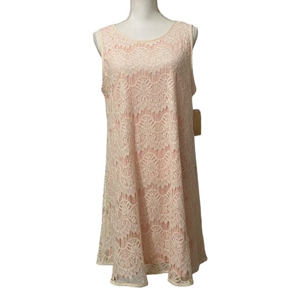 Copper Key Lacy Pink Sleeveless Dress Size XL Pink Romantic Fairy Hyper Feminine - Picture 1 of 7